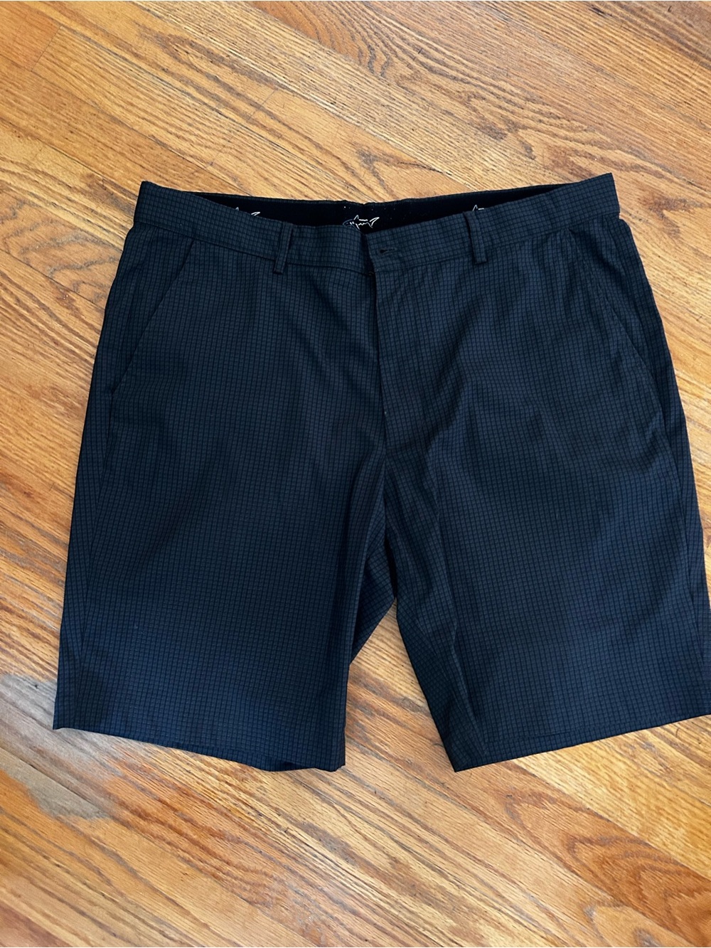 Ben Sherman Black Textured Flat Front Shorts